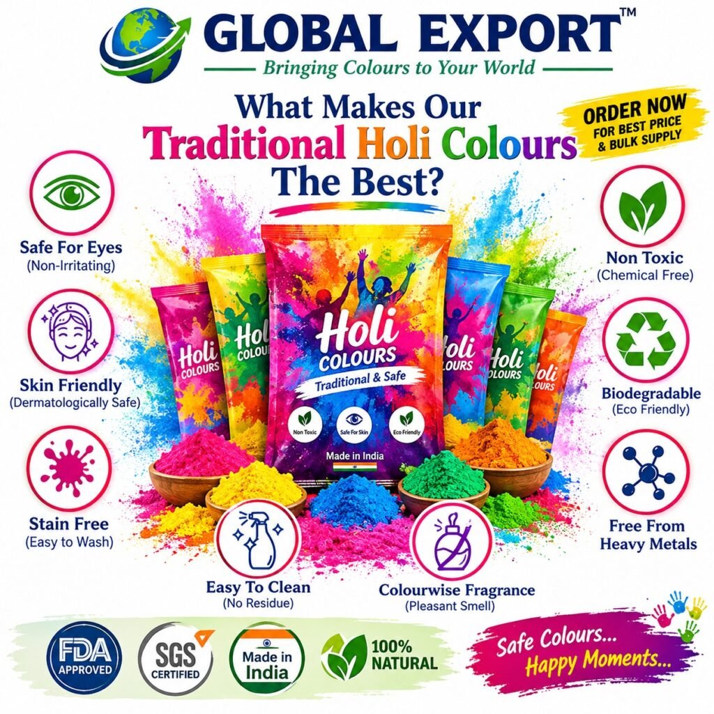 traditional holi colours
